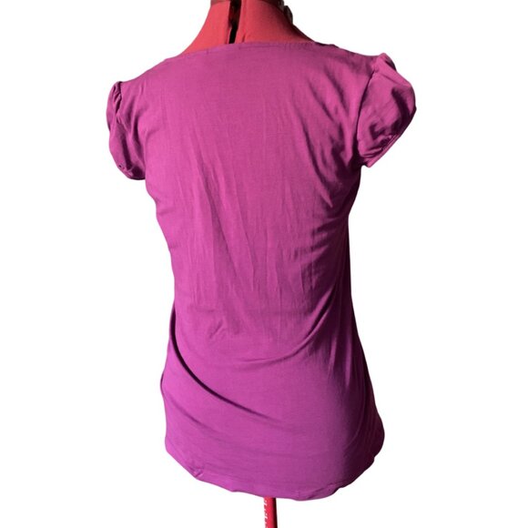 MEXX - Raspberry pink Short puffed sleeves shirt with layered - medium - Picture 4 of 8